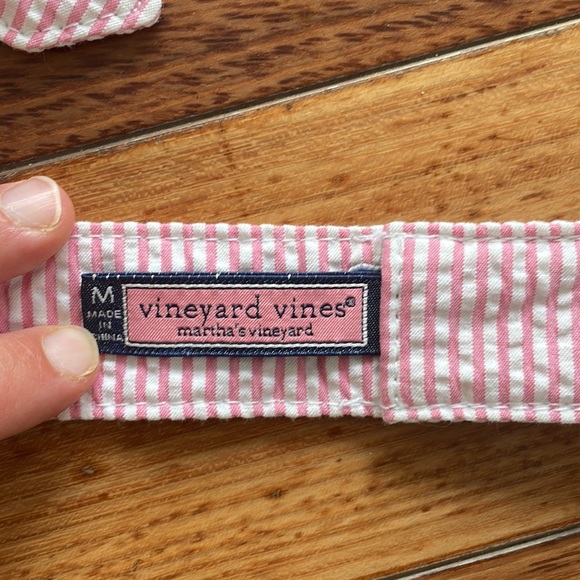 NWOT Pink Seersucker Belt with VV whales - Picture 3 of 4